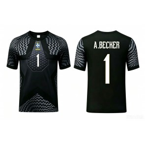 Brasilien Alisson Becker #1 Målvakt Replika Hemmatröja VM 2026 Kortärmad